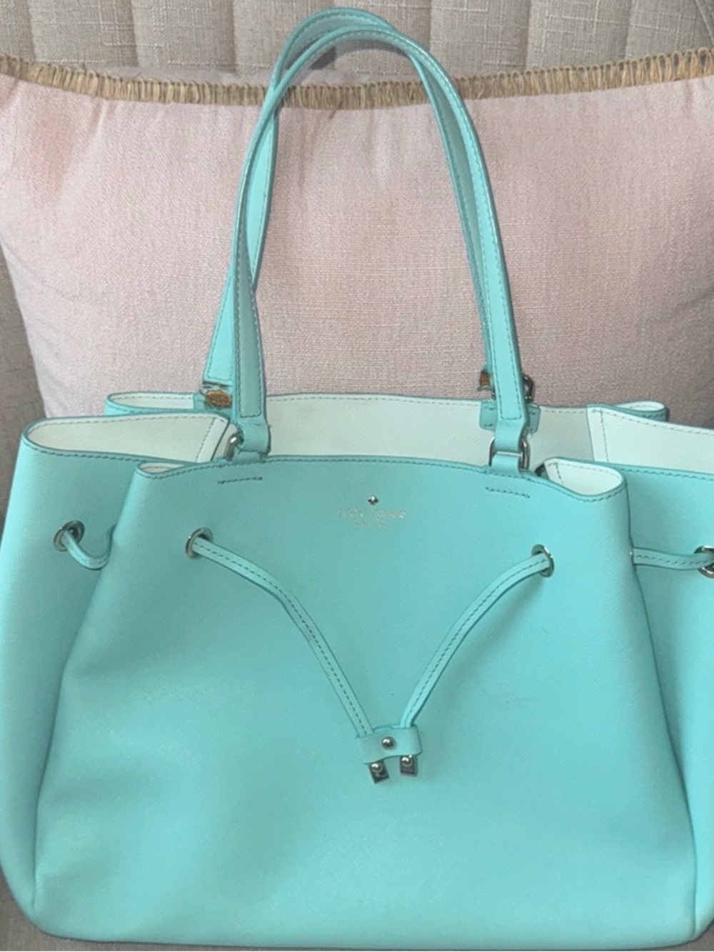 kate spade Mint Blue-Turquoise Leather Shoulder Bag